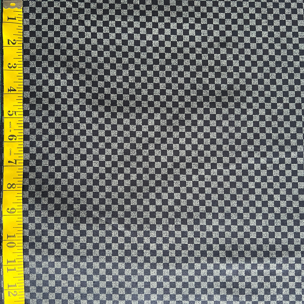 Indigo Checkerboard Fabric