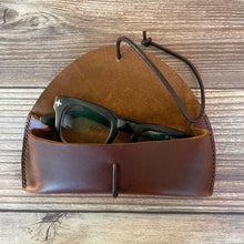 Load image into Gallery viewer, Hand stitched leather eyeglass case.
