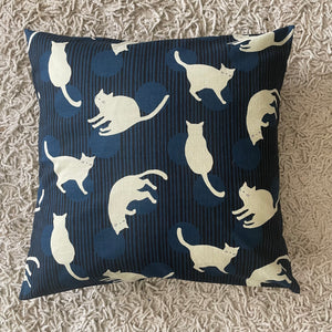 Blue Cats Cushion Cover