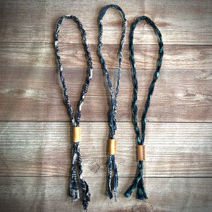Hand Braided Textile Bolo ties