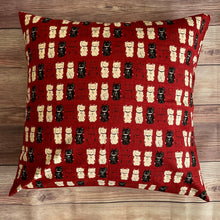 Load image into Gallery viewer, Red Lucky Cats Cushion Cover

