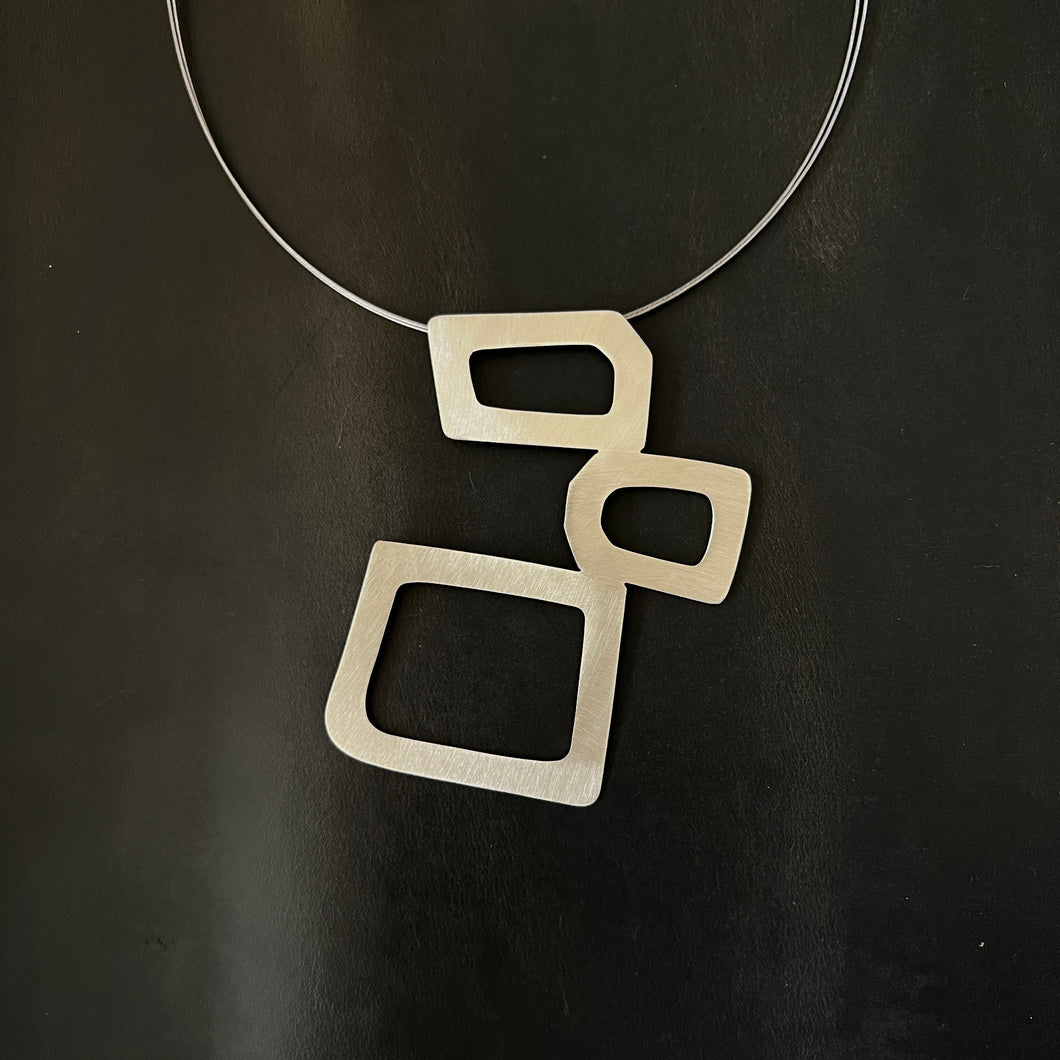 Geometric Square Outlines Necklace